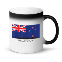 Wellington Skyline New Zealand Flag T Shirt Magic Mug | Artistshot