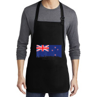 Wellington Skyline New Zealand Flag T Shirt Medium-length Apron | Artistshot