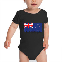 Wellington Skyline New Zealand Flag T Shirt Baby Bodysuit | Artistshot