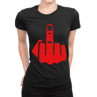 Middle Finger Ladies Fitted T-shirt | Artistshot