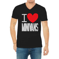 I Love Minivans   Heart Mini Van Funny Parent Mom Dad Premium T Shirt V-neck Tee | Artistshot