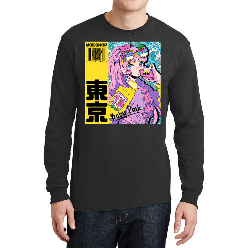 Anime Girl Pink Long Sleeve Shirts by King Davila | Artistshot