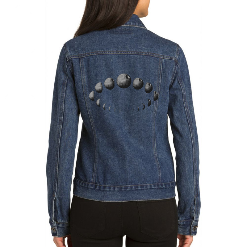 Thats No Moon Phase, Moon Phase, Devoid  Of Moon Phase, Moon Circulati Ladies Denim Jacket by SHTULIPS | Artistshot