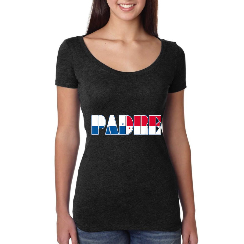 Panamanian Flag Padre Tee Shirt For Hispanic Fathers Day Women's Triblend Scoop T-shirt by cm-arts | Artistshot