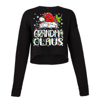 Womens Grandma Claus Christmas Lights Pajama Family Matching Cropped Sweater | Artistshot