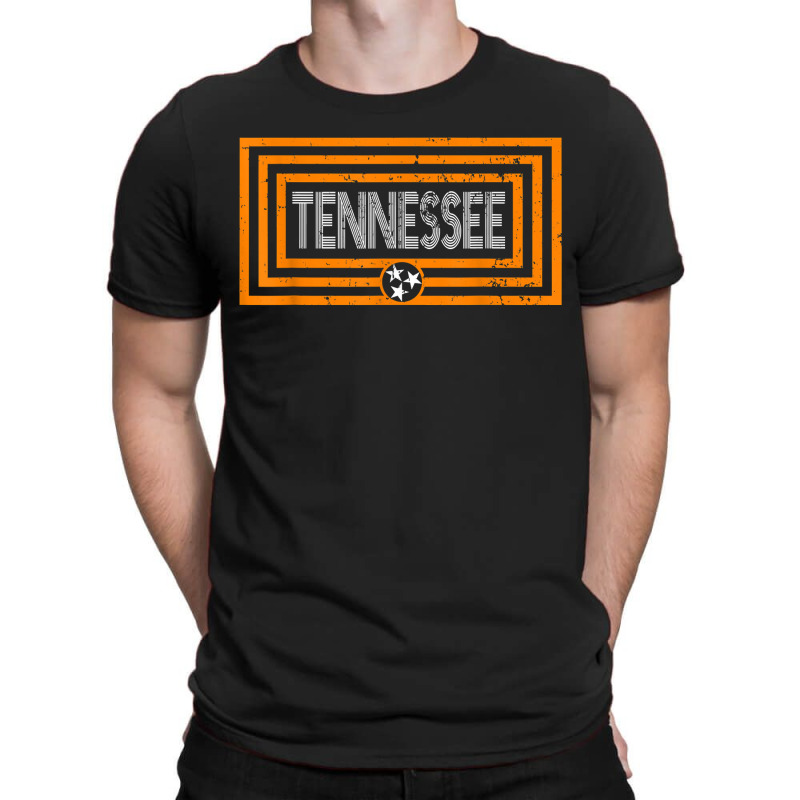 Orange _ White Tennessee State Flag Retro Vintage Tennessee T-Shirt by ToraHernton | Artistshot