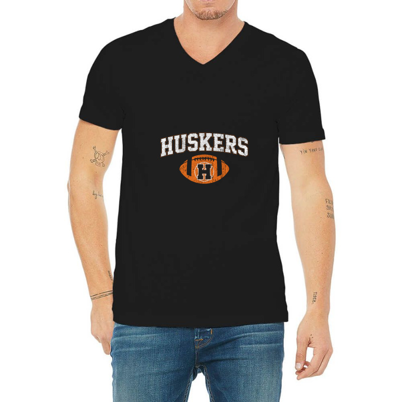 Huskers Football   Halloween V-neck Tee | Artistshot