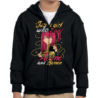 Anime Ramen Girls Youth Zipper Hoodie | Artistshot