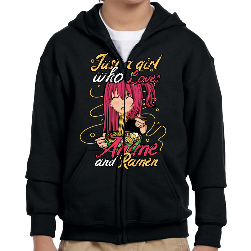 Anime Ramen Girls Youth Zipper Hoodie by King Davila | Artistshot