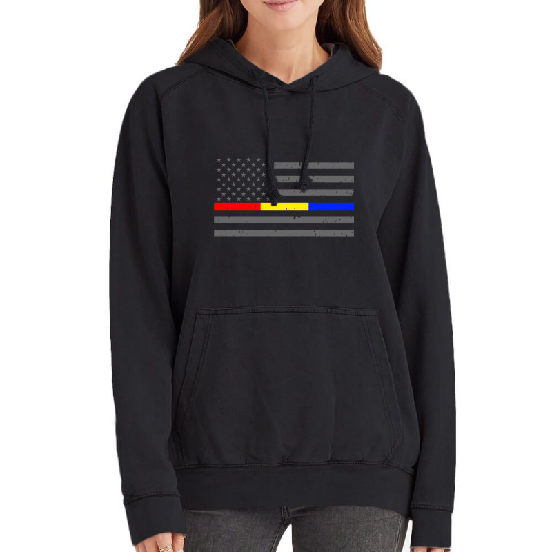 Thin Red Gold Blue Line Flag Emergency Services Sweatshirt Vintage Hoodie | Artistshot