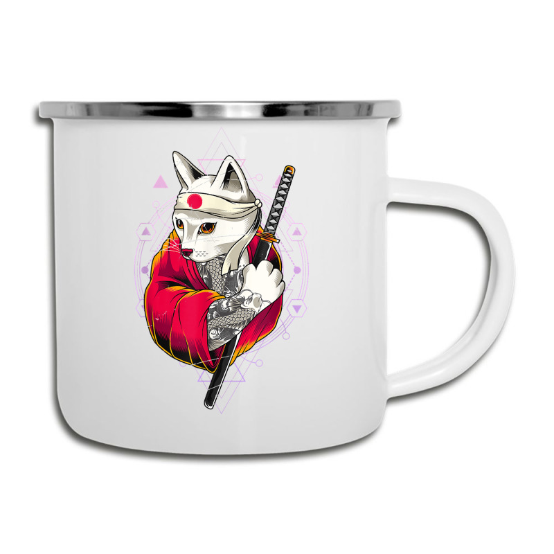 Pagan Occult Japan Flag Kawaii Anime Cat Samurai Pastel Goth Camper Cup | Artistshot