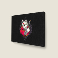 Pagan Occult Japan Flag Kawaii Anime Cat Samurai Pastel Goth Landscape Canvas Print | Artistshot