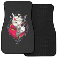 Pagan Occult Japan Flag Kawaii Anime Cat Samurai Pastel Goth Front Car Mat | Artistshot