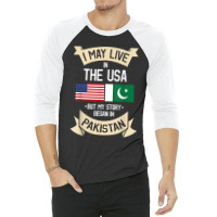 Pakistan American Flag Usa Pakistani Roots Gifts 3/4 Sleeve Shirt | Artistshot