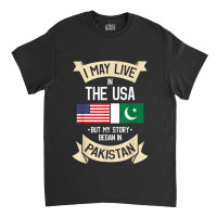 Pakistan American Flag Usa Pakistani Roots Gifts Classic T-shirt | Artistshot