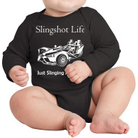 Slingshot Life Just Slinging Around T Shirt Long Sleeve Baby Bodysuit | Artistshot