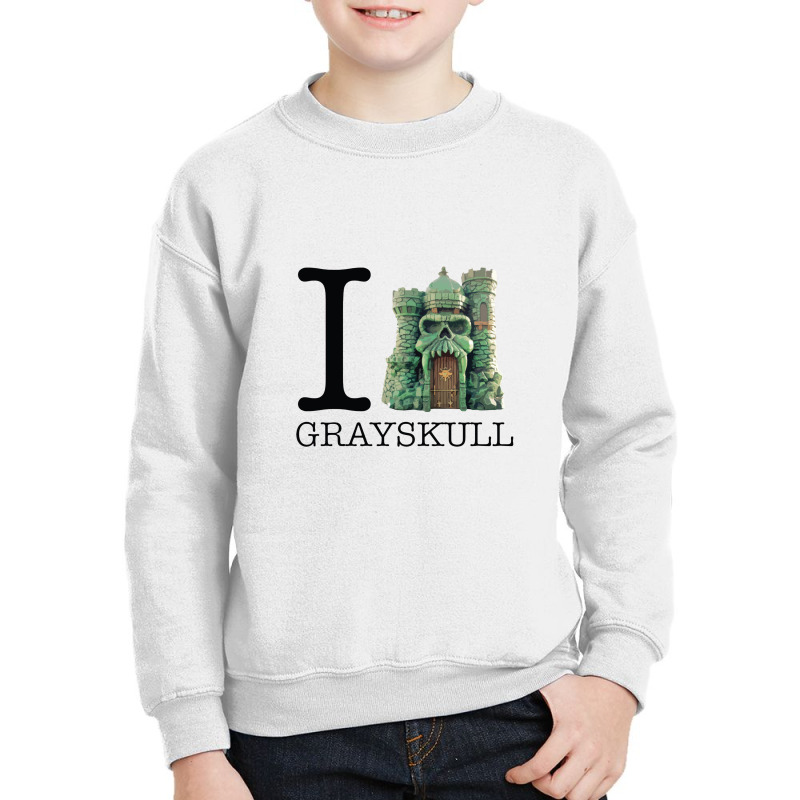 I Love Greyskull Masters Of Universe Youth Sweatshirt | Artistshot