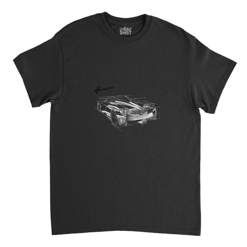 Pagani Huayra Sketch Classic T-shirt by RobertDoss | Artistshot