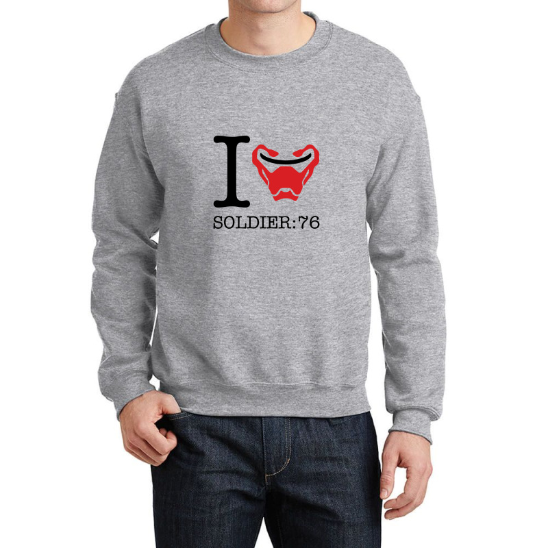 I Love Soldier 76 Overwatch Crewneck Sweatshirt | Artistshot