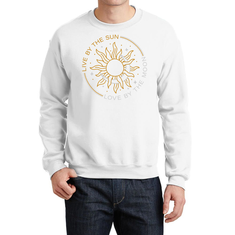 Live By The Sun Love By The Moon Wicca Pagan Solstice Pullover Hoodie Crewneck Sweatshirt | Artistshot