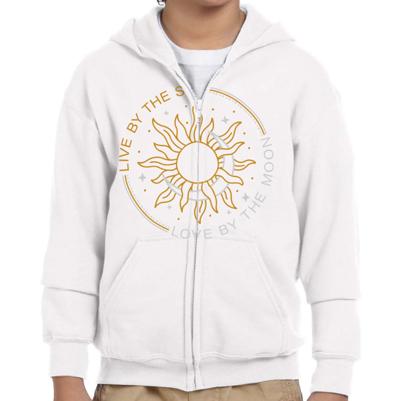 Live By The Sun Love By The Moon Wicca Pagan Solstice Pullover Hoodie Youth Zipper Hoodie | Artistshot