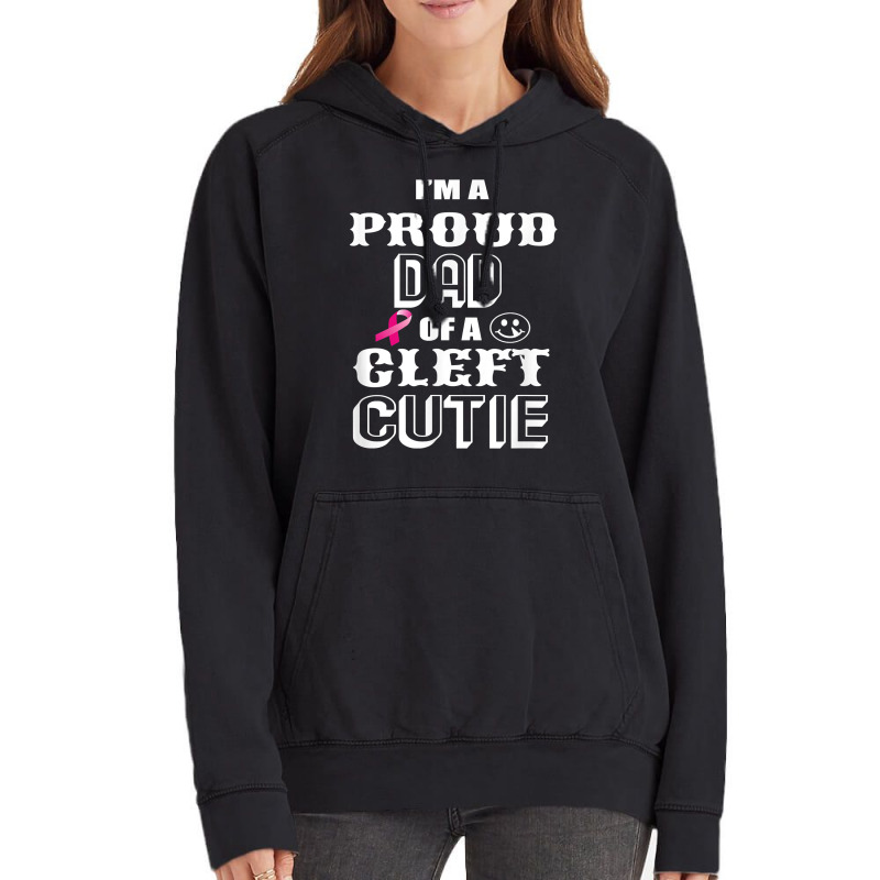 Proud Dad Of A Cleft Cutie Awareness T Shirt Vintage Hoodie | Artistshot