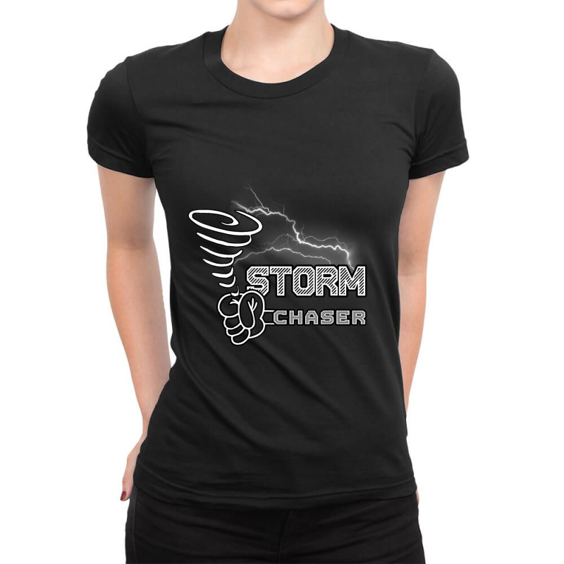 Storm Chaser Cool Electric Lightning Tornado Weather Ladies Fitted T-Shirt by Kosdapen517 | Artistshot