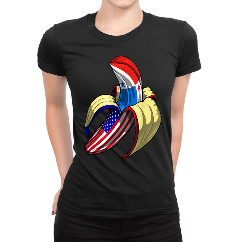 Panama Usa Flag Panamanian American T Shirt Ladies Fitted T-Shirt by cm-arts | Artistshot