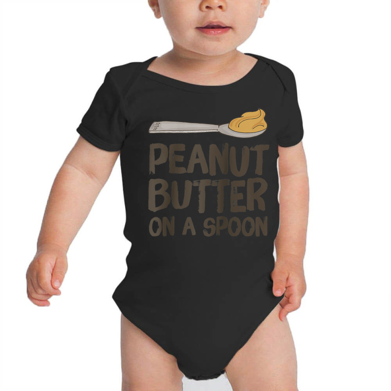 Peanut Butter On A Spoon, Peanut Butter Lovers Workout Raglan Baseball Baby Bodysuit | Artistshot