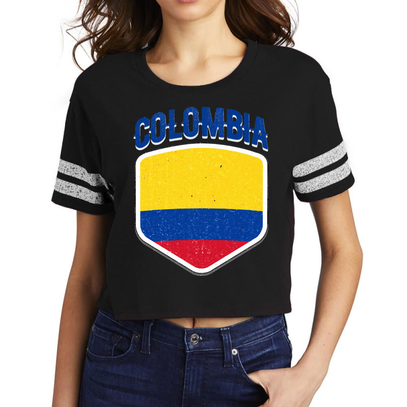 Colombia National Flag World Sport Stadium Fans Supporter Jersey Footb Scorecard Crop Tee by lyheranea | Artistshot