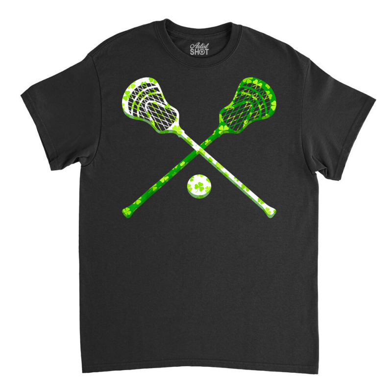 Funny Lacrosse St Patricks Day Boys Men Shamrock Ball T Shirt Classic T-shirt by cm-arts | Artistshot