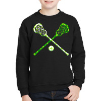 Funny Lacrosse St Patricks Day Boys Men Shamrock Ball T Shirt Youth Sweatshirt | Artistshot