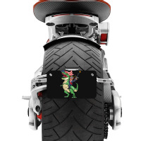 Machine Gun Trump On T Rex Dinosaur With American Flag Motorcycle License Plate | Artistshot