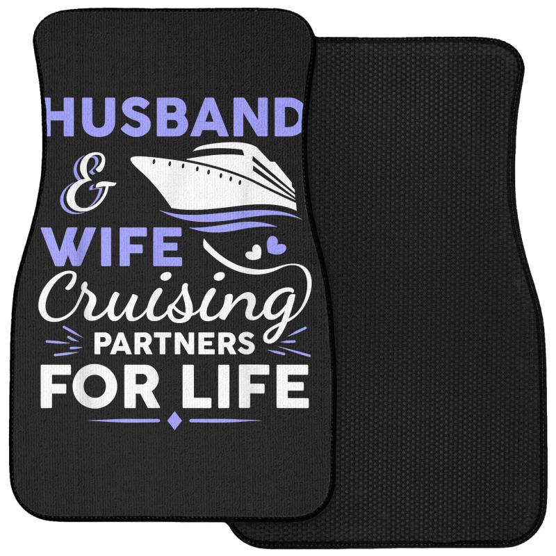 Funny Cruising Design For Husband Wife Couples Cruise Ship T Shirt Front Car Mat | Artistshot