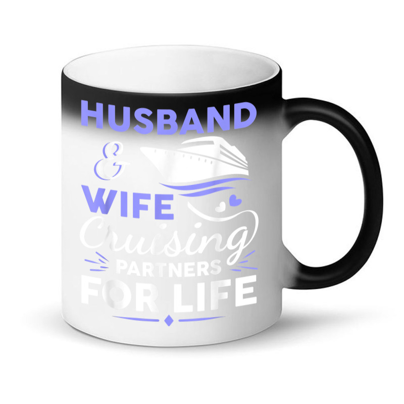 Funny Cruising Design For Husband Wife Couples Cruise Ship T Shirt Magic Mug | Artistshot