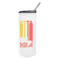 Retro 1970's Style Marietta Georgia Skyline T Shirt Skinny Tumbler | Artistshot