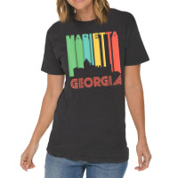 Retro 1970's Style Marietta Georgia Skyline T Shirt Vintage T-shirt | Artistshot