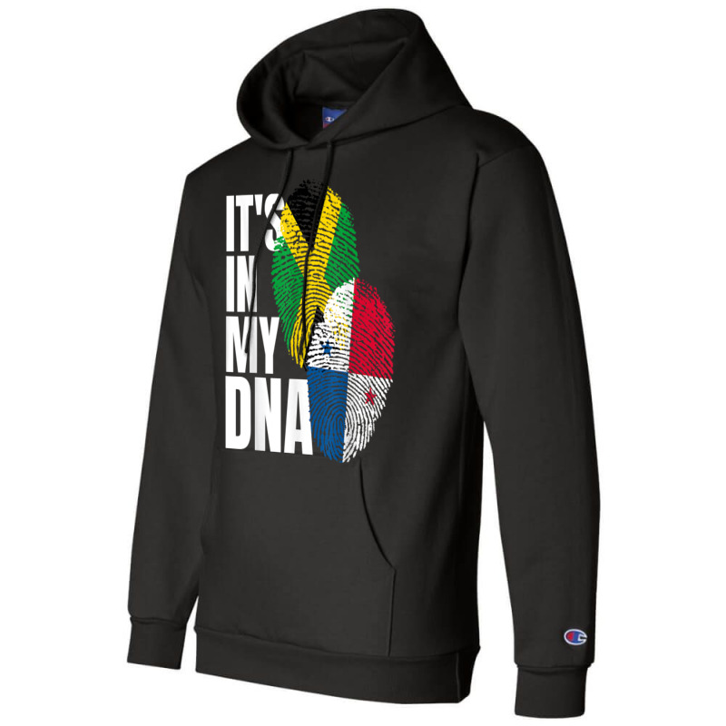 Panamanian And Jamaican Mix Dna Flag Heritage Champion Hoodie by ToraHernton | Artistshot