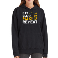 Harpist Eat Sleep Pluck Repeat Harp Player T Shirt Vintage Hoodie | Artistshot