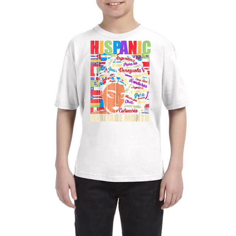 Hispanic Heritage Month Latin Country Flags T Shirt Youth Tee by cm-arts | Artistshot