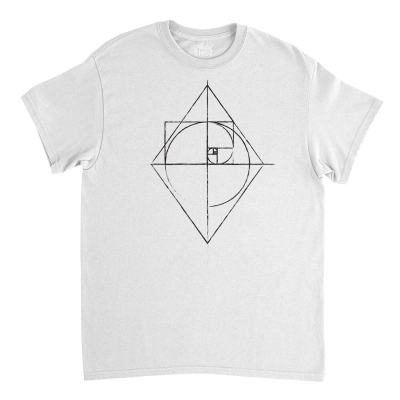 Golden Section Tattoo Inspired Fibonacci Spiral Sketch No.3 T Shirt Classic T-shirt by cm-arts | Artistshot