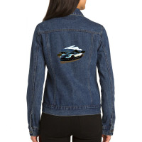 Pagani Zonda Cinque Racing Art Print Ladies Denim Jacket | Artistshot