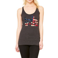 V 22 Osprey Military Aircraft Distressed Usa Flag Overlay T Shirt Racerback Tank | Artistshot