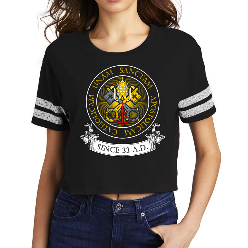 One Holy Catholic & Apostolic Church Catholic Latin T Shirt Scorecard Crop Tee by lazhehurezhu | Artistshot