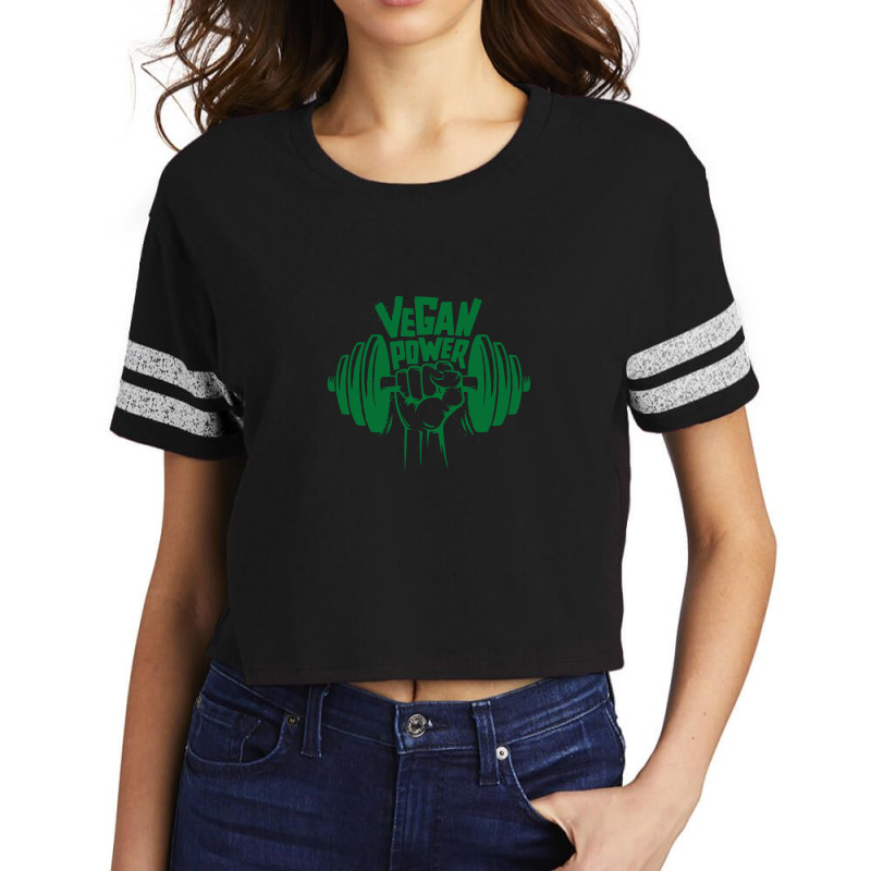 Awesome Vegan Weightlifter Design Scorecard Crop Tee by Basoma | Artistshot