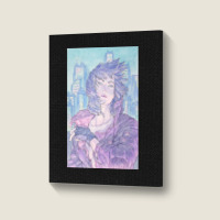 Cyberpunk Girl Portrait Canvas Print | Artistshot