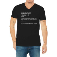 Funny Drummer Shirts Drum Gifts Drumming Definition T Shir V-neck Tee | Artistshot