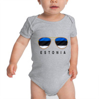 Estonia Sunglasses, Estonia Flag, Estonian Sweatshirt Baby Bodysuit | Artistshot