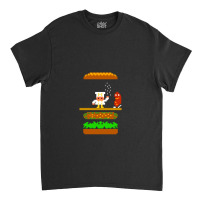 Burger Time Retro 80's Arcade Game Design 1 Classic T-shirt | Artistshot