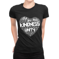 Vintage Unity Day Orange Solidarity Kindness On Heart Anti T Shirt Ladies Fitted T-shirt | Artistshot